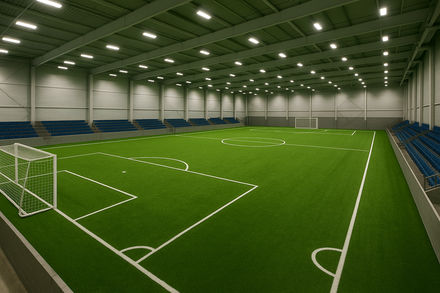 an indoor football pitch